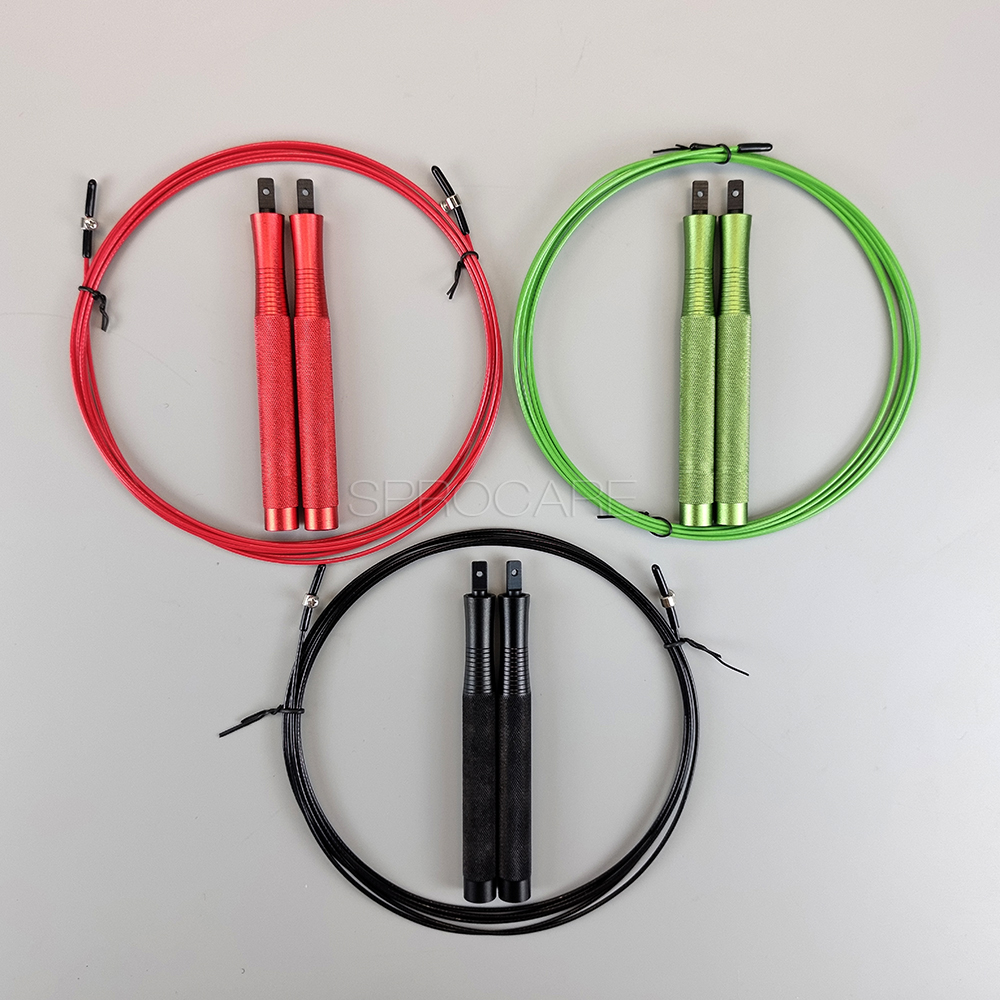 Ultraschnelles, leichtes Springseil aus Aluminium, 3 verschiedene Kabel